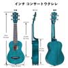 ADM Soprano Ukulele Beginner Ukulele Set Includes Gig Fretboard Storage Bag 21 Kit, - Bag, Tuner, Strap, Stickers, Picks, (Matte Blue, Inch)