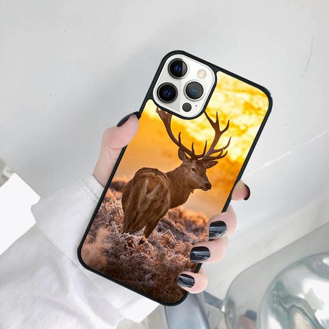 hunting Deer Sunset Phone Case Cover For iPhone 17 Air 15 Pro MAX 16 Plus 14 12 11 13 coque