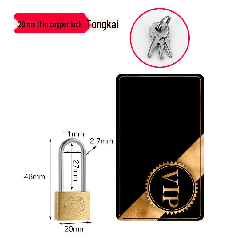 Extra Long Shackle Padlock 30mm Copper with 3 Keys for Cabinets and Doors