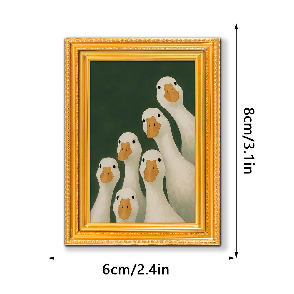 Funny 3D White Goose Wooden Magnet - Silly Goose Refrigerator Sticker