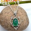 Green Onyx Gemstone Necklace, 925 Sterling Silver, Women Necklace, Gift For Her, Unique Gift, Handmade Jewelry, Silver Jewelry