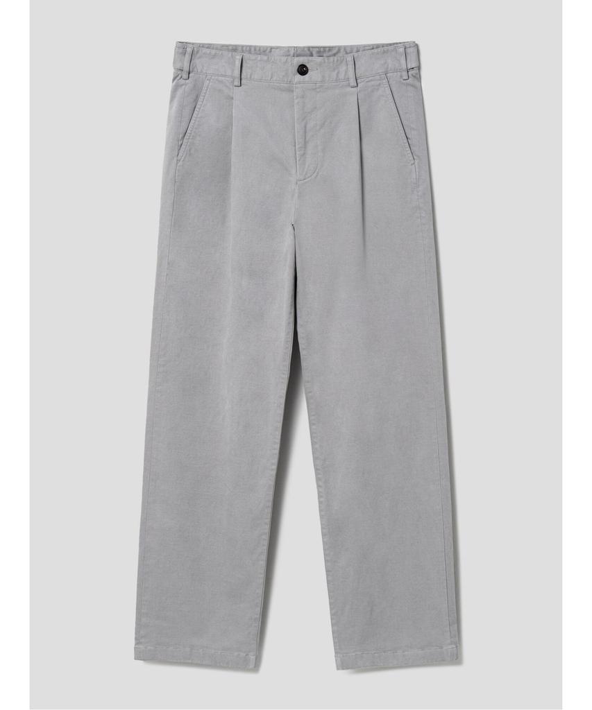 SHIFT.G Semi Wide Brushed Cotton Pants Light Gray