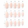 30Pcs New Nude Pink Press On Nails Medium Length Glossy Finish False Nails Full Cover White Edge Nail Tips Wearable Nails
