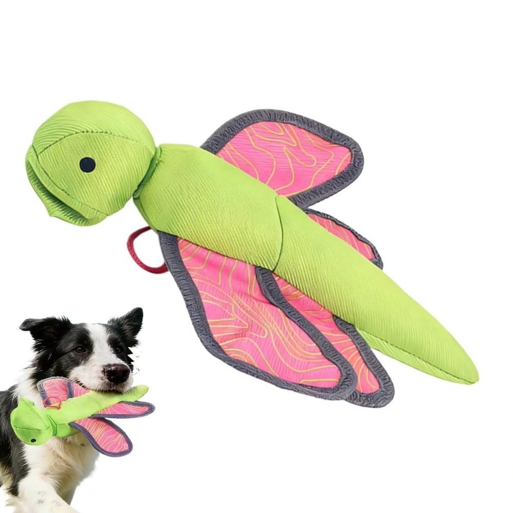 Oxford Cloth Dragonfly Shaped Dog Fetch Toy Flying Bug Dog Chew Toy Human-Pet Interaction