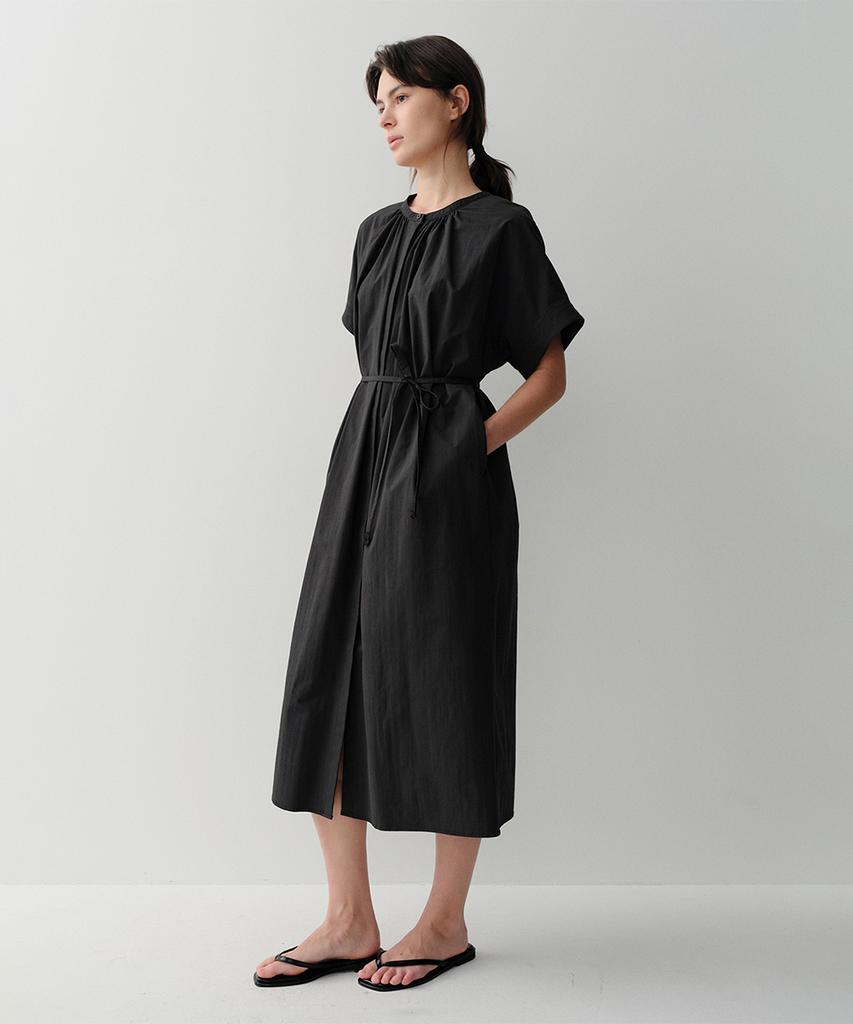 Ia Talia Shirring Dress (Black)