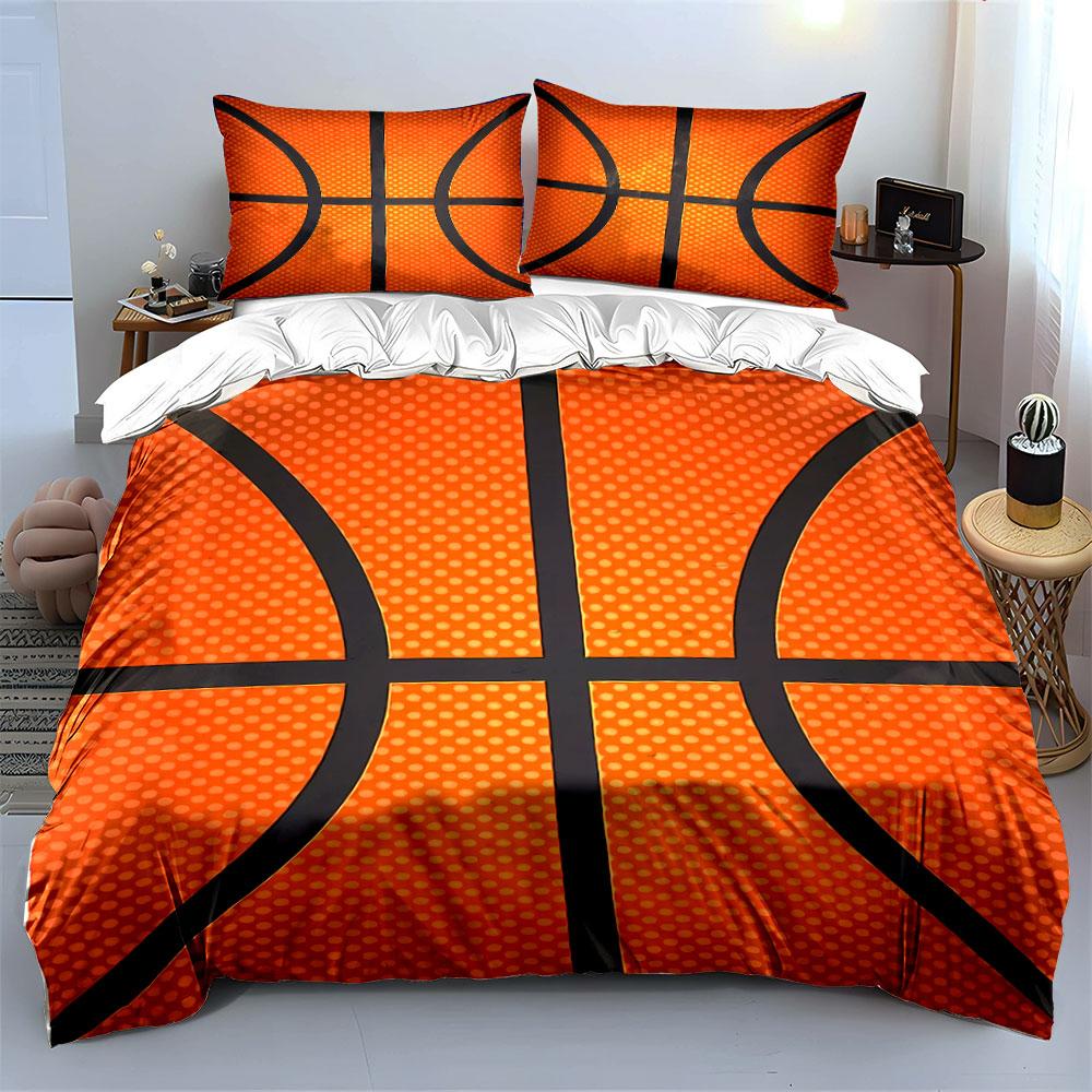 Basketball Pattern Bedding Set Bedding Duvet Cover Set Duvet Cover Pillowcases (1 * Duvet Cover 2 * Pillowcases, Without Duvet Insert)