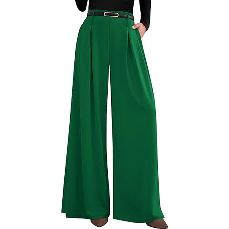 European Casual High-Waisted Wide-Leg Trousers for Women, Slimming and Versatile.