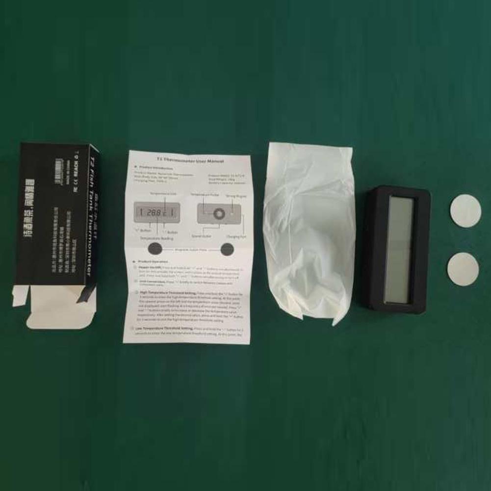 Aquarium Temperature Meter High Precise Fishtank Thermometer with Large LCD Display and Alarm Function