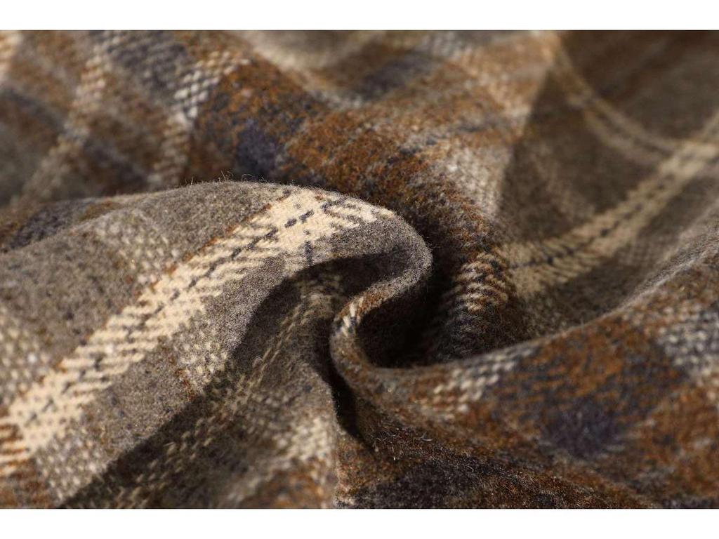 Women's Retro Plaid Wool Midi Skirt - High Waist, Slimming, A-Line, with Slit for Autumn/Winter