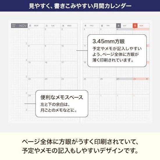 Hobonichi Techo 2027 Main Body Original English Version A6 1 Page Per Day (English) January Monday Start