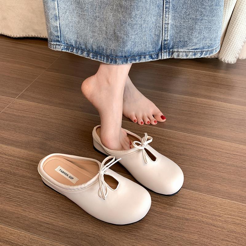 Popular silver French bag head inner height-increasing slippers women's summer outer wear 2025 new models with skirts versatile cool slippers