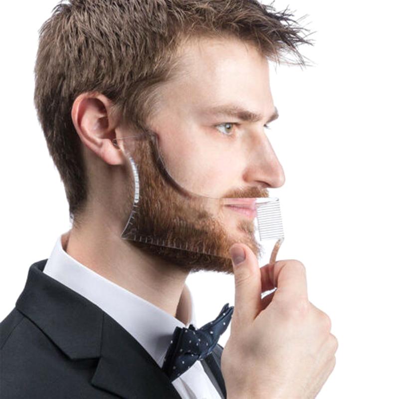 Men'S Beard Combs Shaping Styling Template Comb Transparent For Hair Trim Beards