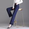 High-Waisted Slimming Plus Size Jeans - Women's Autumn/Winter Velvet Thickening Straight Leg Pants