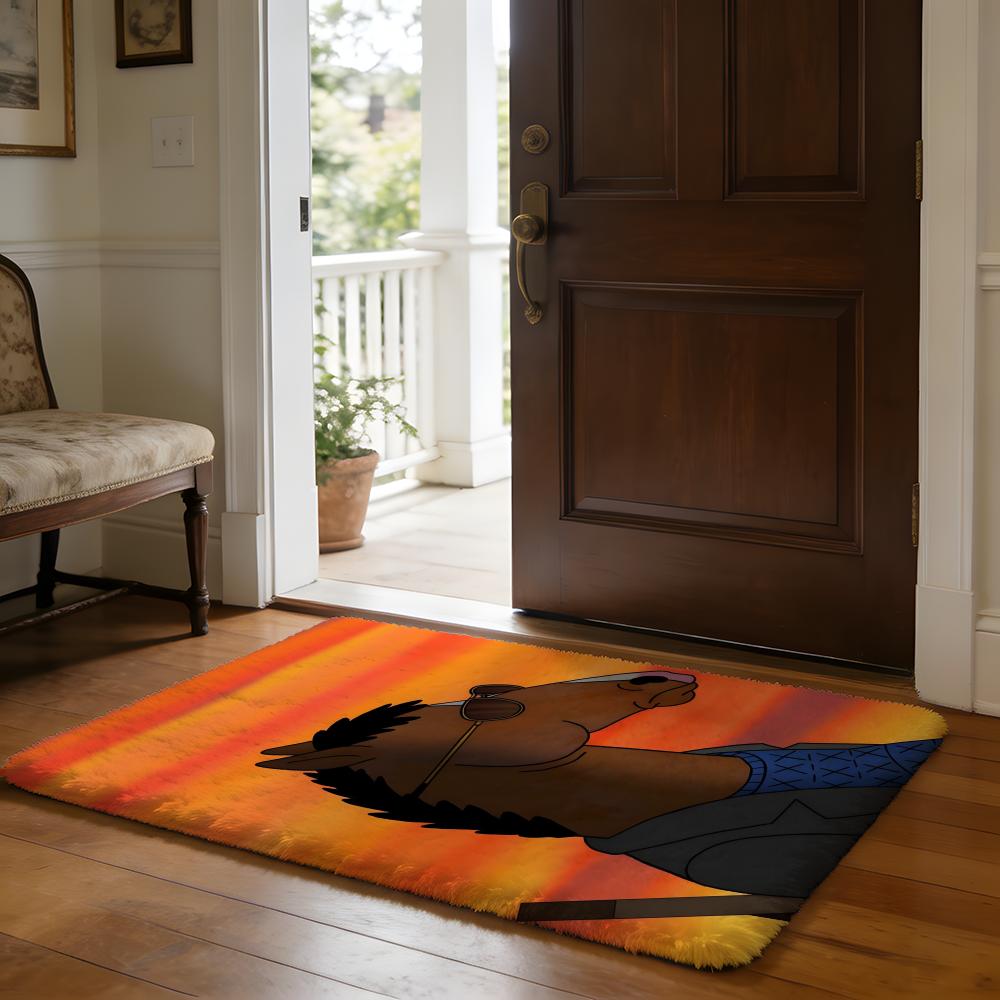 Funny BoJack HHorsemans Floor Mat Soft Flannel Absorbent Mat Non-Slip Rug Home Bedroom Bathroom