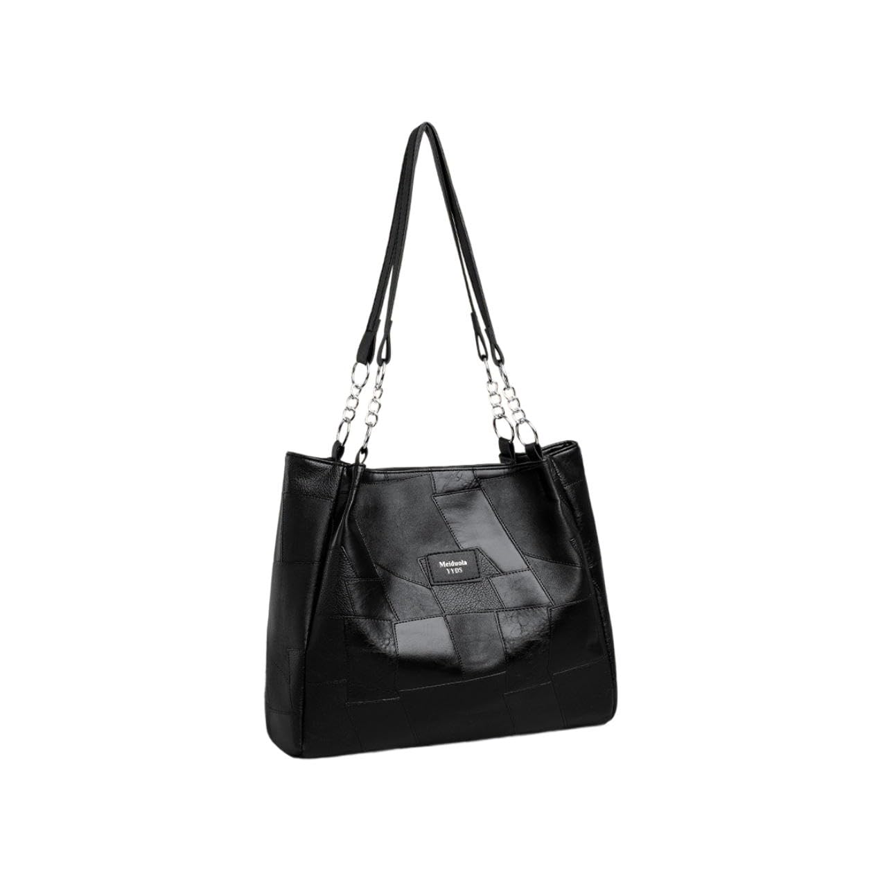 

Lightweight Tote Bag for Perfect for Everyday A4 Korean Shoulder Large Retro Zippered Pocket [goodspoon] Women, Use, Size, Simple, Stylish, Cute, чорний