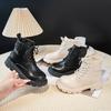 Baby Girls Autumn/Winter Fashionable Round Toe Soft Thick Sole Elegant and Cute Kids Mid-calf Boots Retro Zipper Short Boots