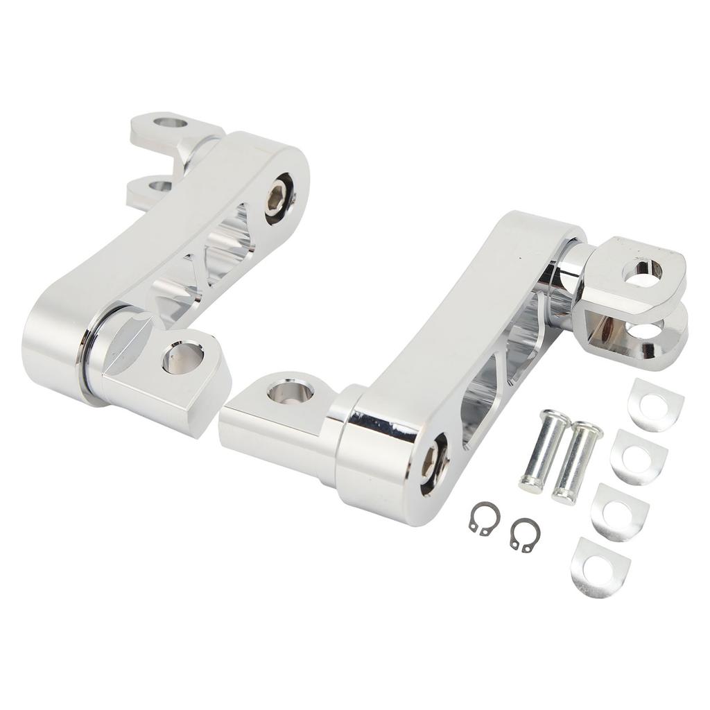 Motorcycle Foot Peg Highway Bracket 360 degrees  Adjustable Rugged Foot Peg Extension Bracket for Touring Electroplated