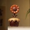 ZCX Wood Sunflower Music Box for Valentine's Day Table Ornament
