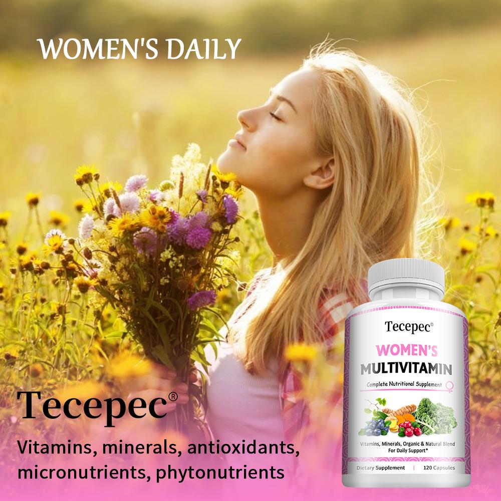 Women Multivitamin Dietary Supplement, With Vitamins, Phosphorus, 120 Capsules Per Bottle