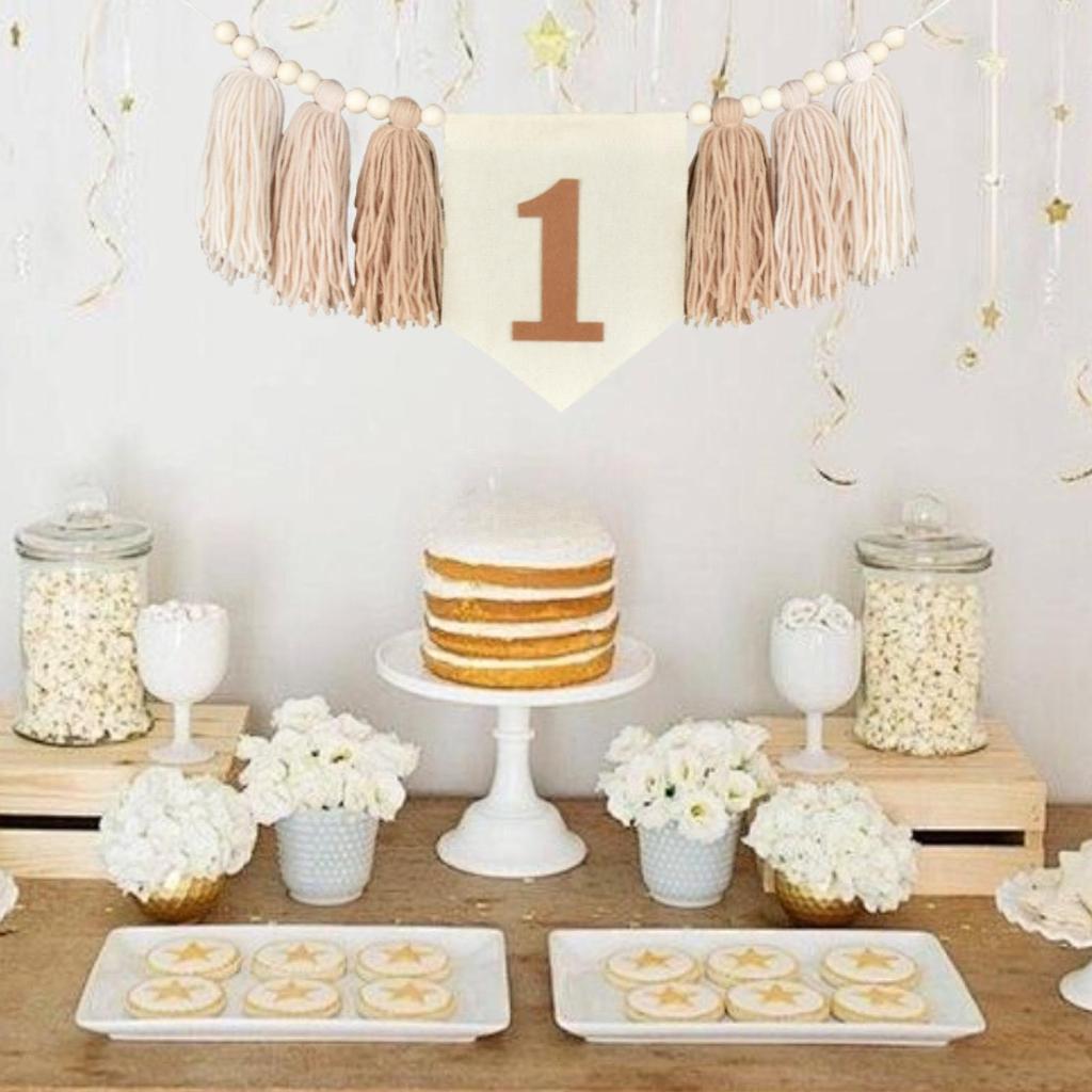 High Chair Banner Boys Girls Birthday Party Decoration Baby Kids Room Decor Birthday Photo Prop 1 Birthday Banner for High Chair