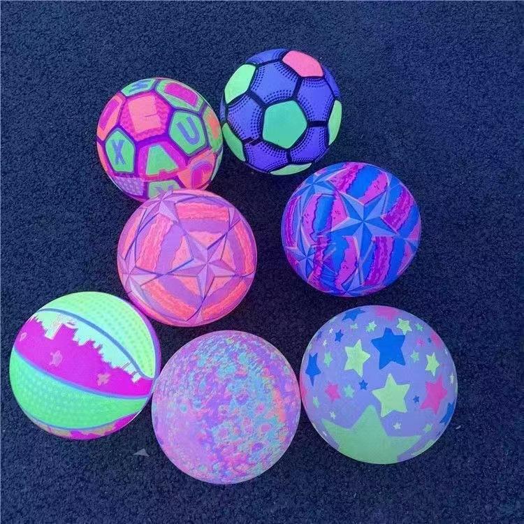 Racket Ball Luminous Football Park Fitness Inflatable Elastic Ball Children's Toy Stall Night Market Flashing Ball
