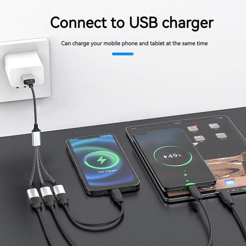USB Type C HUB Extensions 4 Ports USB Cable Splitter OTG High Speed Transfer Adapter Portable Converter For PC Computer Laptops