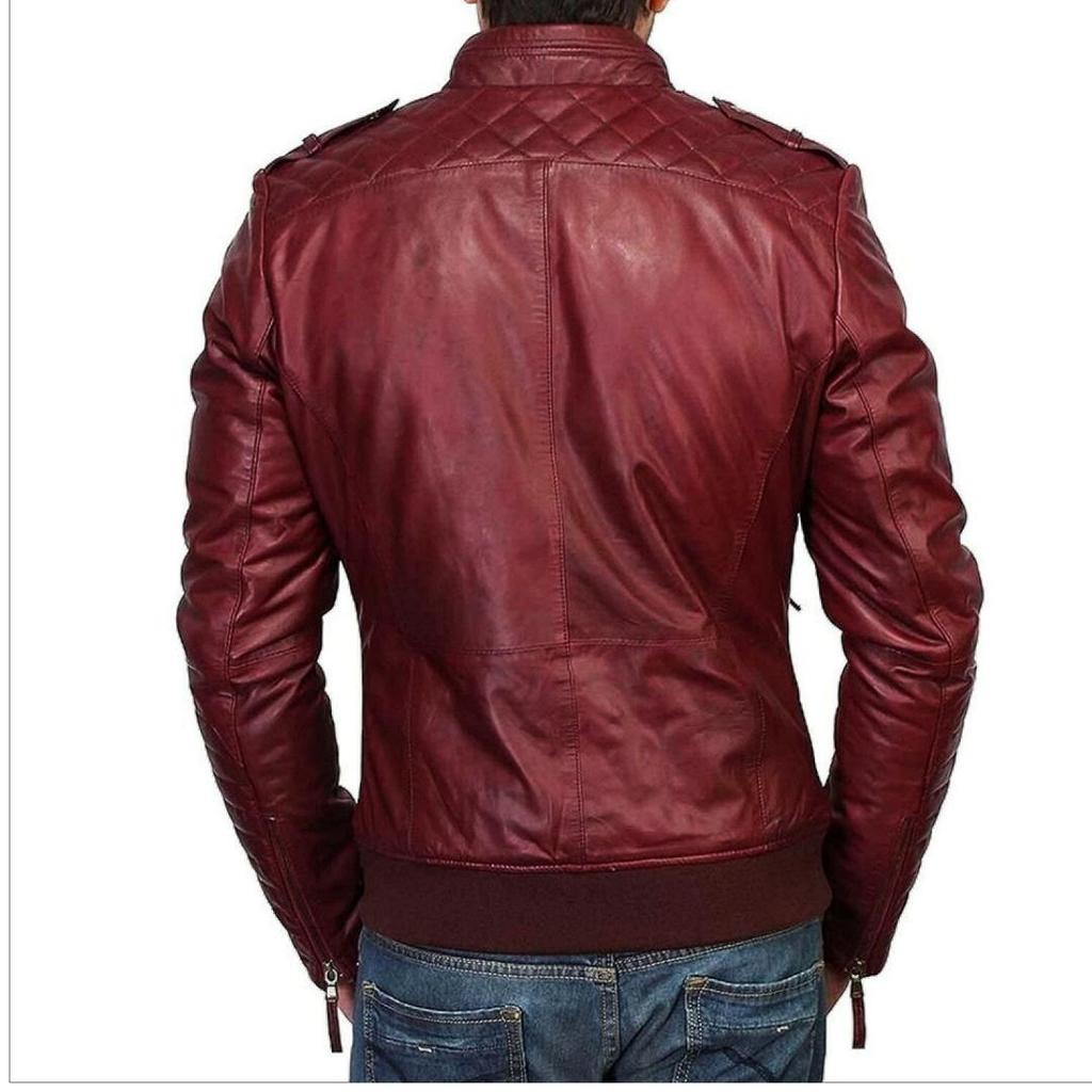 NOORA Men's Real Lambskin Leather Jacket ST084