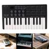 TOPINCN MIDI Keyboard Bluetooth 8 RGB Music Beginner to Black 25-Key Controller, Enabled, Wireless, Pads, Multi-DAW Compatible, Production,