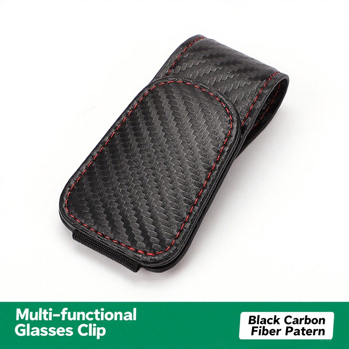 

Magnetic PU Leather Car Sun Visor Glasses Box Sunglasses Clip Card Ticket Magnetic Multi-Function Automobile Accessories Storage