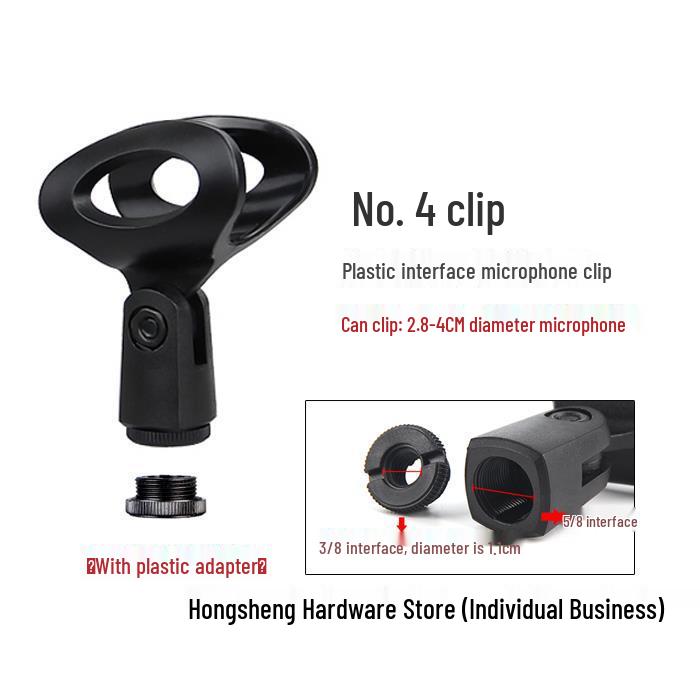 Universal Boom Arm Microphone Clip for Broadcasting & Interviews