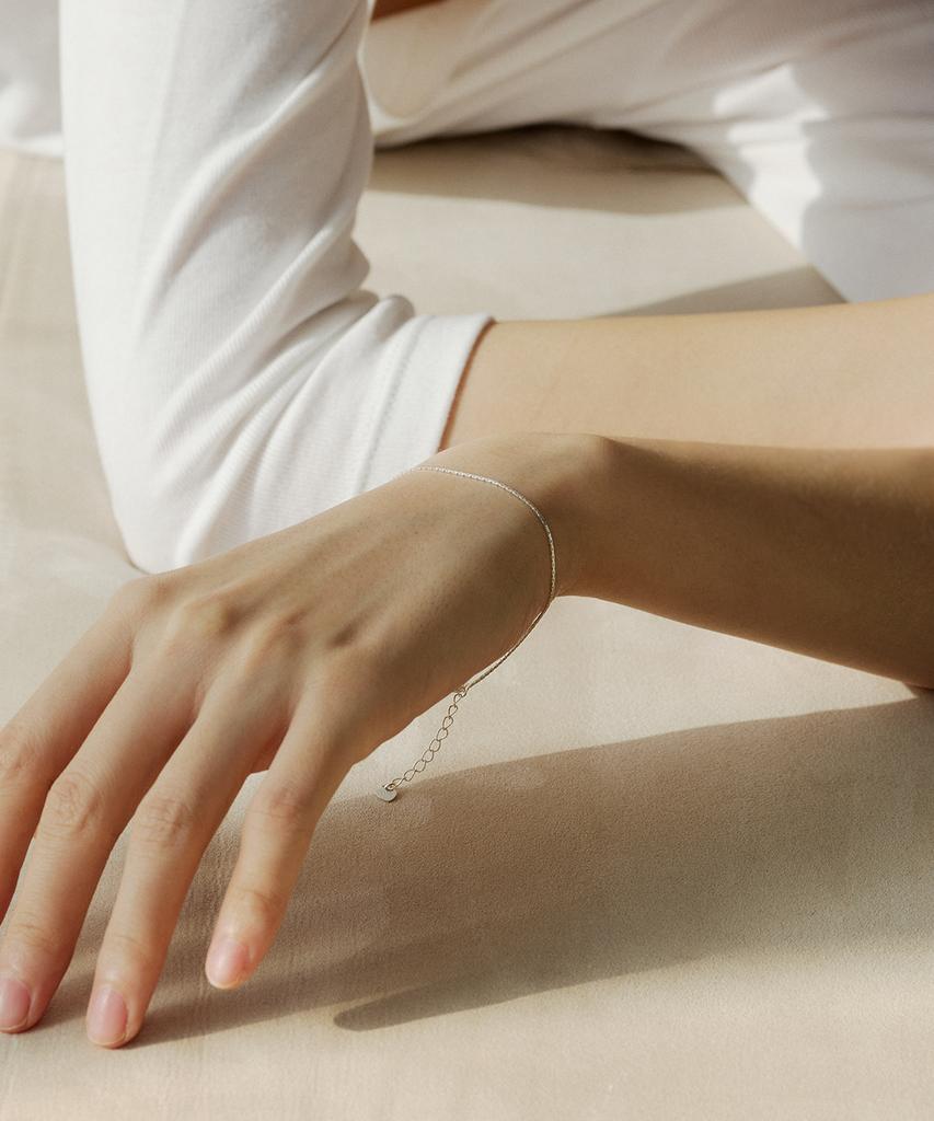 Silvertag Sib-26Ss1 925 Silver Layered Skin Bracelet