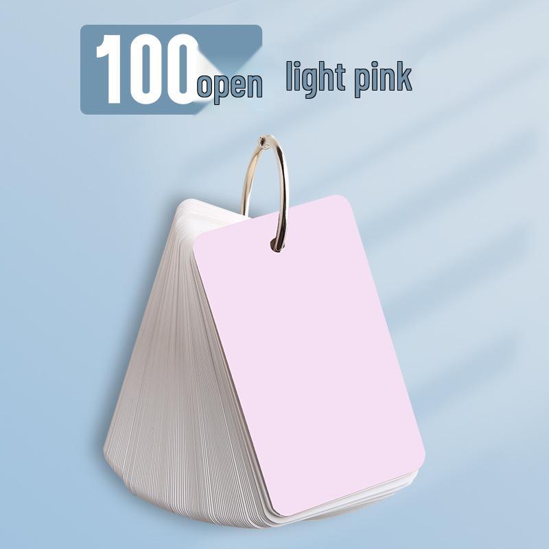 Compact White Cardstock with Handwritten English Words - Pocket-Sized Message Cards for High School Memory Books