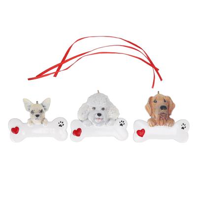 Weihnachtsbaum Hund Harz Anhänger Verschleißfest DIY Weihnachten Welpe Harz Anhänger für Weihnachten Harz