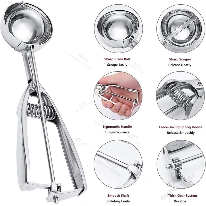 Kitchen Accessories Multi-style Stainless Steel Ice Cream Scoop Ball Digger Handmade Ice Cube Mold Easy Demoulding Ice Tray Mold