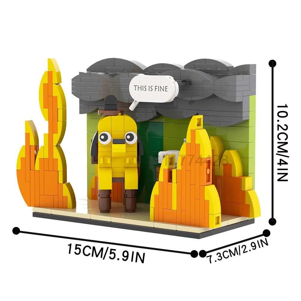 MOOXI Comics Anime 299 Stück Karikatur MOC Steine DAS IST FEIN DIY Szenario Bausteine Bildung Kinderspielzeug Für Kinder Geschenke