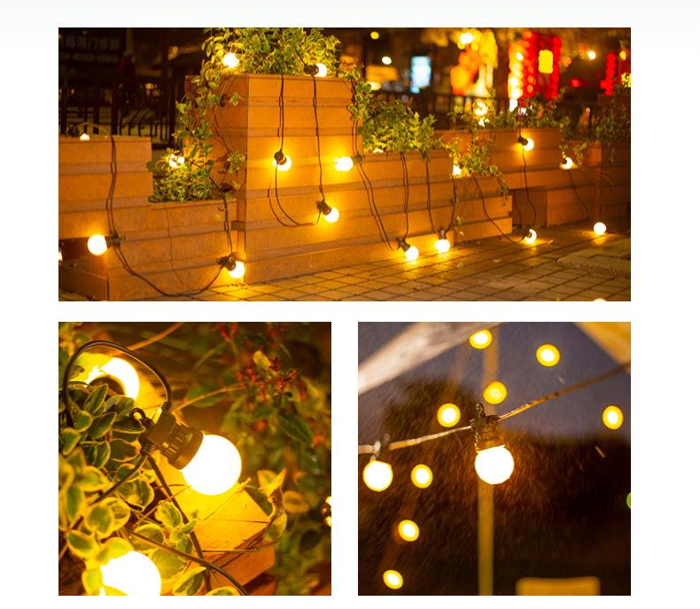 G50 Outdoor Waterproof Solar Globe String Lights for Camping, Courtyard, Awning, Tent & Decorative Atmosphere.