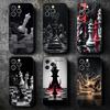 Wettkampf-Schachspiel Weiche Handyhülle für iPhone 16 16E 17 Air 15 Pro Max 14 Plus 13 Mini 11 12 7 Schwarze Hülle Rückschale