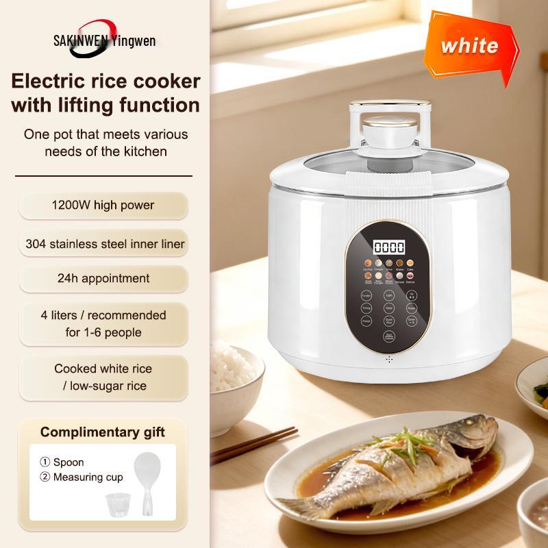 Multifunctional Rice Cooker with Water Separation, Steaming, and 304 Stainless Steel Inner Pot