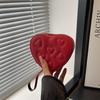Heart-shaped fashion pleated handbag new simple temperament women's shoulder messenger bag women's