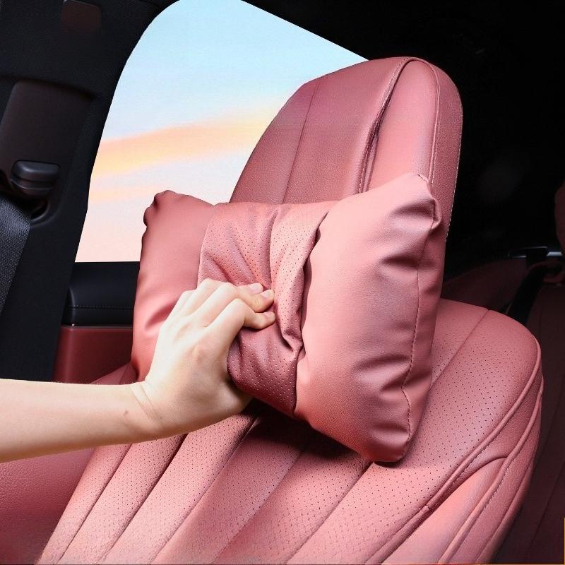 Car Seat Headrest Cushion for BMW 3 Series X5 X3 5 Series X1 Neck Pillow Leather Breathable Lumbar Waist Support Auto Pillows