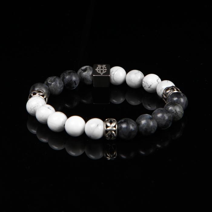 Eightvolume Ev Quartering Bead Bracelet(B&W)