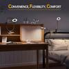 Flexible Gooseneck LED Reading Book Light with Clamp, 3 Color Temperature Circular Night Lamp for Bedside Travel Office