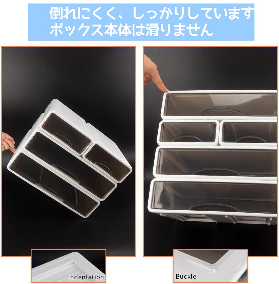 Wallfire Storage Set of A4 Document Storage Cases with with Stationery and Envelope Office Desk Tabletop Small Item White Cases, 4, Drawers,