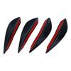 4PCS Car Modified Universal Wind Knife Pvc Material Bumper Anticollision Glue Crescent Spoiler Front Bumper Surround Decoration