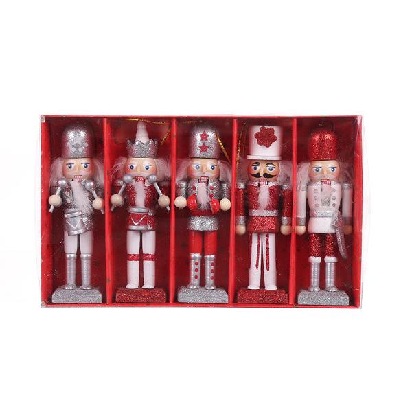 

Nutcracker Glitter Ornament: Festive Wooden Christmas Pendant