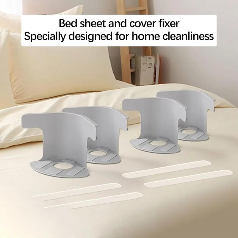 4Pcs Heavy Duty Bedsheet Corner Tightener Clips High-Quality Materials Durable And Reliable Bed Sheet Grippers For Protectors