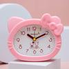Cat cartoon alarm clock student creative plastic alarm clock with alarm clock with cute accessories clock watch