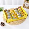 16Pcs/Set Simulation Easter Yellow Chicks Decoration Snow Man Flocking Easter Bunny Ornaments Mini Spring Cute Animal Decoration