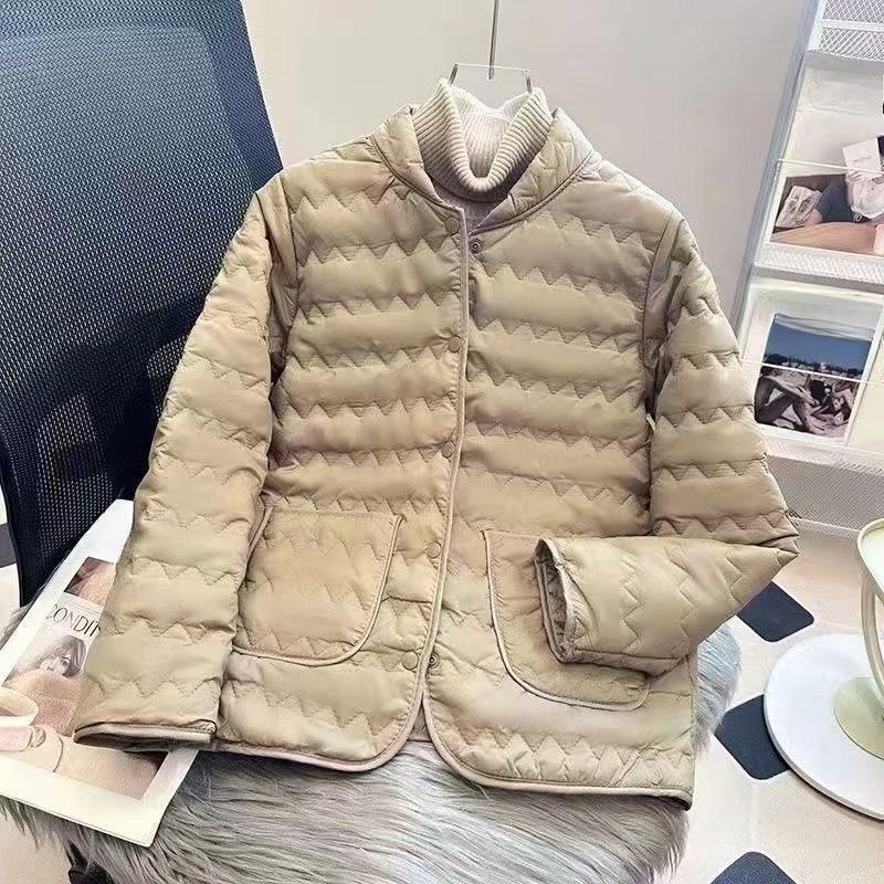 Damen Kurze Jacke Koreanische Mode Herbst Winter Parkas Leicht Daunen Baumwolle Warm Oberbekleidung Übermantel