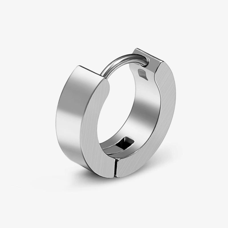 

Мужские серьги-клипсы из титановой стали - Простой модный стиль, вдохновленный Хуа Чэньюй и Луханем